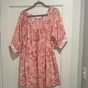 Olivaceous Pink Floral Dress